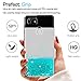 LeYi for Google Pixel 2 XL Case (Not Fit Pixel 2) with HD Screen Protector for Girls Women, Glitter Bling Sparkle Liquid Quicksand Flowing TPU Protective Cute Phone Case for Google Pixel 2XL Turquoise