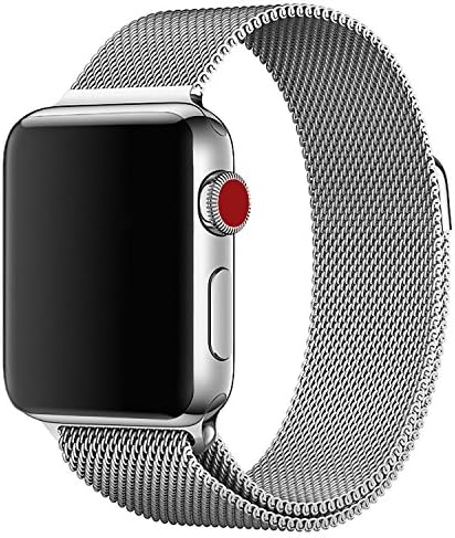 MUEN Apple Watch Band 38MM Milanese Loop Magnetic Lock Stainless Steel Bracelet Strap for iWatch Sport &amp; Edition