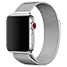 Walcase Watch Band 38mm Fully Magnetic Closure Clasp Mesh Loop Milanese Stainless Steel iWatch Band for Watch Series 3 Series 2 Series 1 Sport and Edition Silver