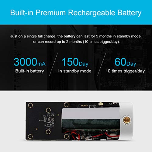 SANNCE Battery Security Camera, Wireless Rechargeable Home IP Camera with PIR Motion Detection, Two-Way Audio, Smart IR Night Vision, Support 128GB TF Card, APP Alarm Push