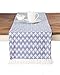 Table Runner Cotton Farmhouse Boho 14x72 in, Table Décor for Kitchen or Dining, Blue Cloth Woven Table Runners