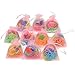 SmitCo LLC Little Girl Accessories - Play Jewelry Party Favors Set Of 10 Pre-filled Goodie Bags - 2 Neon Coil Bracelets, 1 Long Strand of Beads, 2 Emoji Rings and 1 Hair Piece, Total 60 Pieces