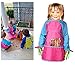 ABCDOK Kids Art Smocks 2 Pack, Children Waterproof Artist Painting Aprons Long Sleeve with 3 Pockets for Age 2-7 Years