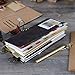 GRT Refillable Leather Journal Travelers Notebook- 8.5 x 4.5 Handmade a5 Genuine Leather Cover with 4 Inserts- Creative Accessories Over 30 pcs- Perfect Writing Gift for Men and Women- Standard Size
