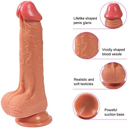 Lifelike Real Skin Soft Stick Firm Inside Soft Outside with Suction Cup, 8 Inch