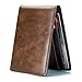 GintaXen Ultra Slim Mini Size Wallet ID Window Card Case with RFID Blocking - Coffee
