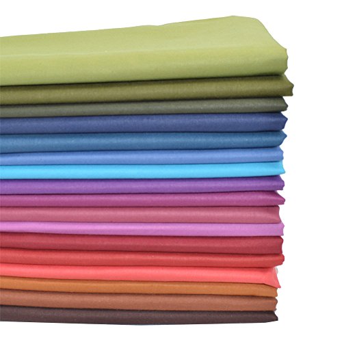 iNee Fall Solids Fat Quarters Fabric Bundles, Quilting Fabric for Sewing Crafting, 18" x 22", (Fall Solids)