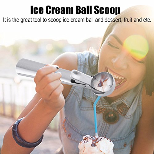 Ice Cream Spoon, Heavy Duty Stainless Steel Ice Cream Scoop Professional Ice-Cream Spade Fruit Spoon Melon Baller Scooper Kitchen Tool