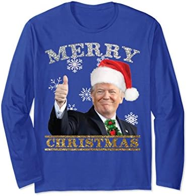 Unisex It's a Trump 45 Merry Christmas Holiday Shirt 2XL Royal Blue