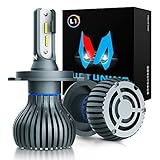 MICTUNING L1 Series H4(9003) LED Headlight Bulbs All-in-One Conversion Kit High/Low Beam Plug-N-Play Non-polarity 60W 6500K Xenon White Extremely Bright - DOT Approved