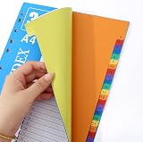 ROSSHINE 5 Pack 1-31 Part A4 File Dividers 11-Hole PVC Multi-Color Content List view 6