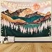 Sevenstars Mountain Tapestry Forest Tree Tapestry Sunset Tapestry Nature Landscape Tapestry Wall Hanging for Room(51.2 x 59.1 inches)