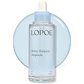 LOPOE Better Balance Ampoule - Facial Serum for Glass Skin, Blue Agave, Including panthenol. Skin Relief with Hyaluronic Acid, Soothing and hydrating, Vegan, Korean Skincare (1.69 Fl. Oz, 50ml)
