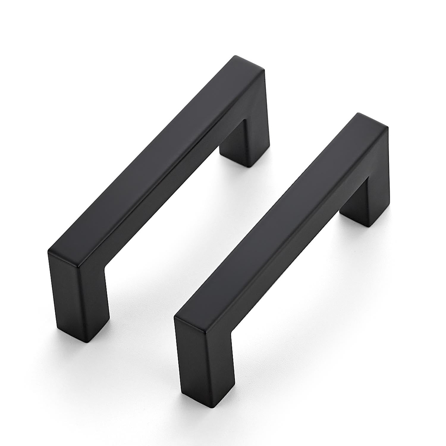 Ravinte 10 Pack Kitchen Door Handles Black Handles for Cupboards 76mm Cupboard Pulls Kitchen Cabinet Pulls Square Bar Wardrobe Hardware Cabinet Door Hardware — image 1