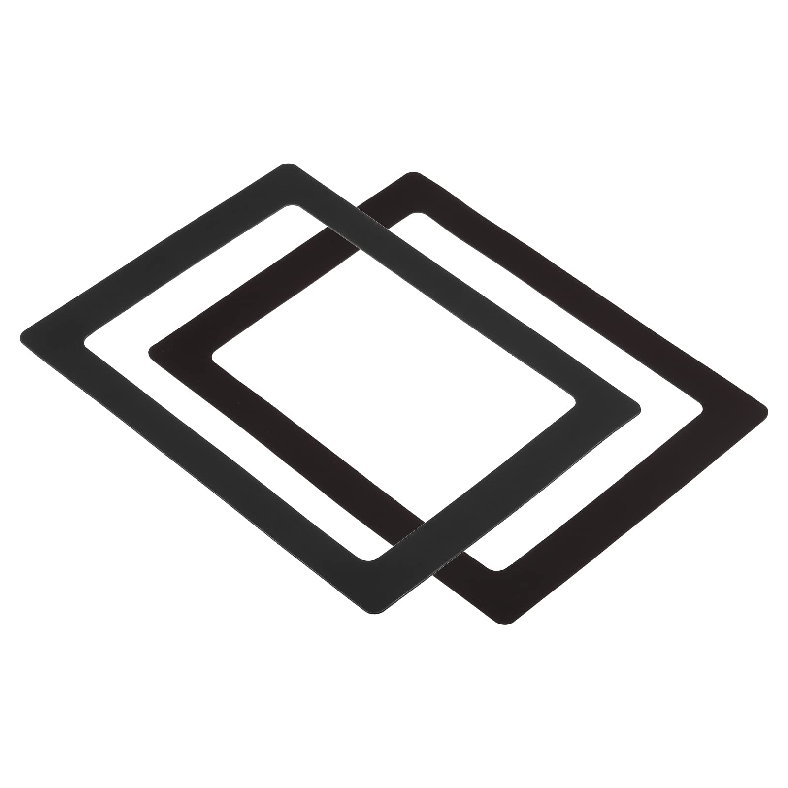 PATIKIL Magnetic Picture Frame, 2 Pack Magnetic Photo Frame Picture Holder Holds 6x8 Inch Photos for Refrigerator Metal Home Office, PVC Black