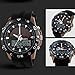 Gosasa Men's Solar Power Military Dual Time Zones Slide Rule Silicone Band Sports Wrist Watch (Coffee)