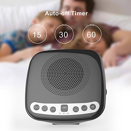 INLIFE Sound Machine Sleep Therapy White Noise Machine with FM Radio, Timers and Battery Charging Options for Babies, Adults and Travellers