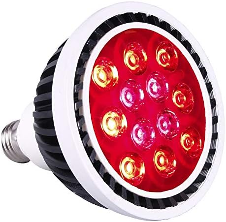 YUNNOO 36W Deep Red 610-730nm LED LighYUNNOO 36W Deep Red 610-730nm LED Light Bulb Bloom Booster for Flowering, Fruting, Grow Spectrum Enhancement, and Light Therapy