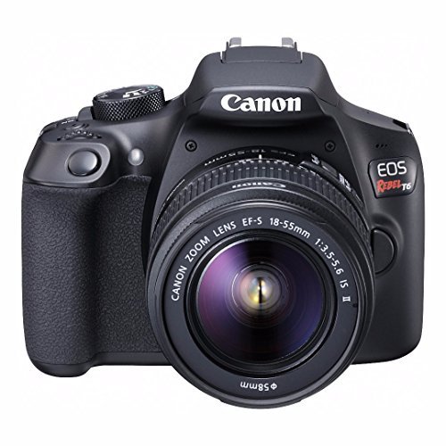 Canon EOS Rebel T6 DSLR Camera w/ EF-S 18-55mm IS II Lens & Zoom TTL Bounce & Swivel Flash, 48GB, Filter Kit, Wide Angle and Telephoto Lenses & Bundle