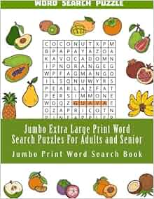 jumbo extra large print word search puzzles for adults and seniors big