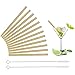 Teivio 12 Pack + Cleaning Brush, 5-inch Extra Short Reusable Stainless Steel Drink Straws for Cocktails, Small Glasses or Cups (Gold)