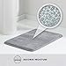 Genteele Memory Foam Bath Mat Non Slip Absorbent Super Cozy Velvet Bathroom Rug Carpet (20 inches X 32 inches, Grey)