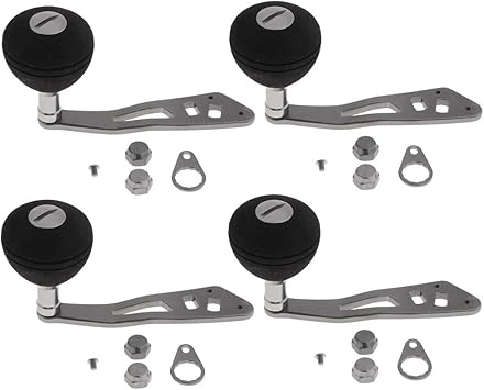 Amazon 釣りリールハンドル 丸型ノブ つまみ 交換部品 握りやすい ブラック 1 4本 D Dolity ベイトリールパーツ