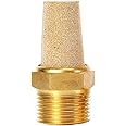 Quickun Air Pneumatic Mufflers, 1" Male Thread Sintered Bronze Exhaust Muffler Silencer (Pack of 1)