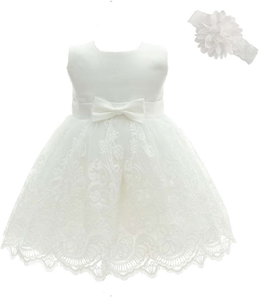 Moon Kitty Baby Girls Embroideries Baptism Dresses Christening Special Occasions Gown for Baby Girl