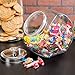Veans Tableware Glass Candy Storage Jar - Candy Bowl Serving Holder Container With Lid - Large Glass Cookie Jar, 1 gallon