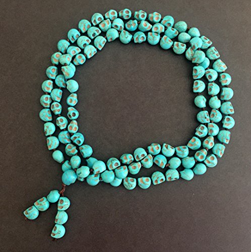 OMA Large 108 Bead Skull MALA Tibetan Buddhist Prayer Necklace/Wrap Bracelet Brand