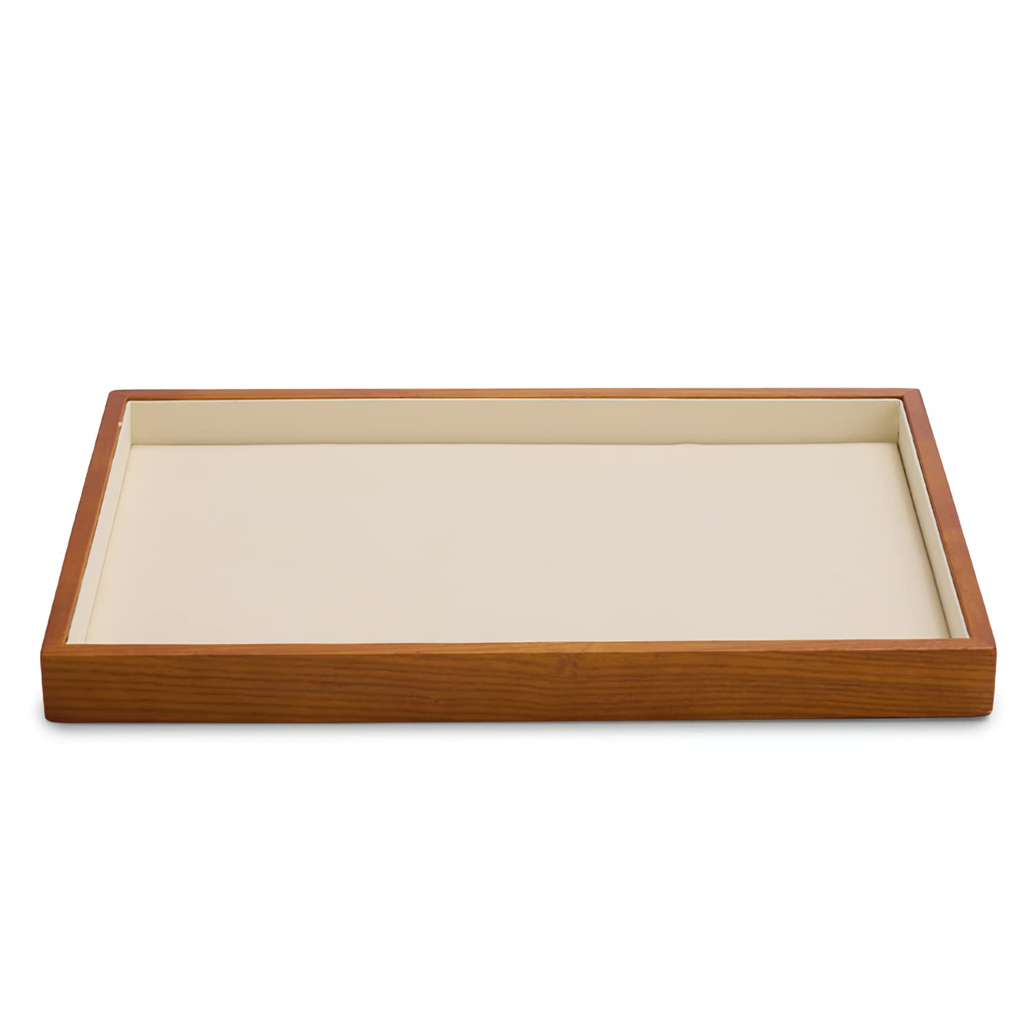 Oirlv Wooden Jewellery Tray Stackable Jewellery Display Tray for Storage Necklace Ring Bracelet Watch(Empty Tray -White)