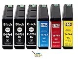 Toner Refill Store 6 Pack Compatible Epson T676XL (T676XL120, T676XL220, T676XL320, T676XL420) Replacement Ink Cartridges for the Epson WorkForce : WP-4020, WP-4530, WP-4540, Pro WP-4010, Pro WP-4023, Pro WP-4090, Pro WP-4520, Pro WP-4533, Pro WP-4590. Page Yield: 2,400 pages at 5% page coverage for Black and 1,200 pages at 5% for Colors. (3BK, C, M, Y)