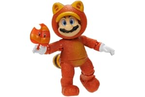 THE SUPER MARIO BROS. MOVIE - 5 Inch Action Figures Series 2 – Tanooki Mario Figure with Leaf Accessory