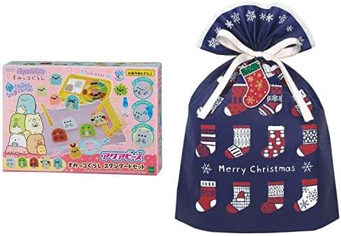 Amazon アクアビーズ すみっコぐらし スタンダードセット インディゴ クリスマス ラッピング袋 グリーティングバッグl ソックス ネイビー ミニカード付 Xg248 おもちゃ おもちゃ