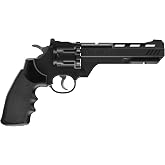 Crosman Vigilante CO2 .177-Caliber Pellet and BB Revolver - 10-Shot Pellet Clip, 6-Shot BB Clip - 465 FPS - Black