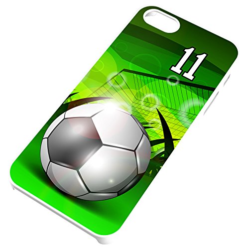 iPhone 7 Plus 7+ Case Soccer Foot Trap Customizable by TYD Designs in White Plastic with Team Number 11