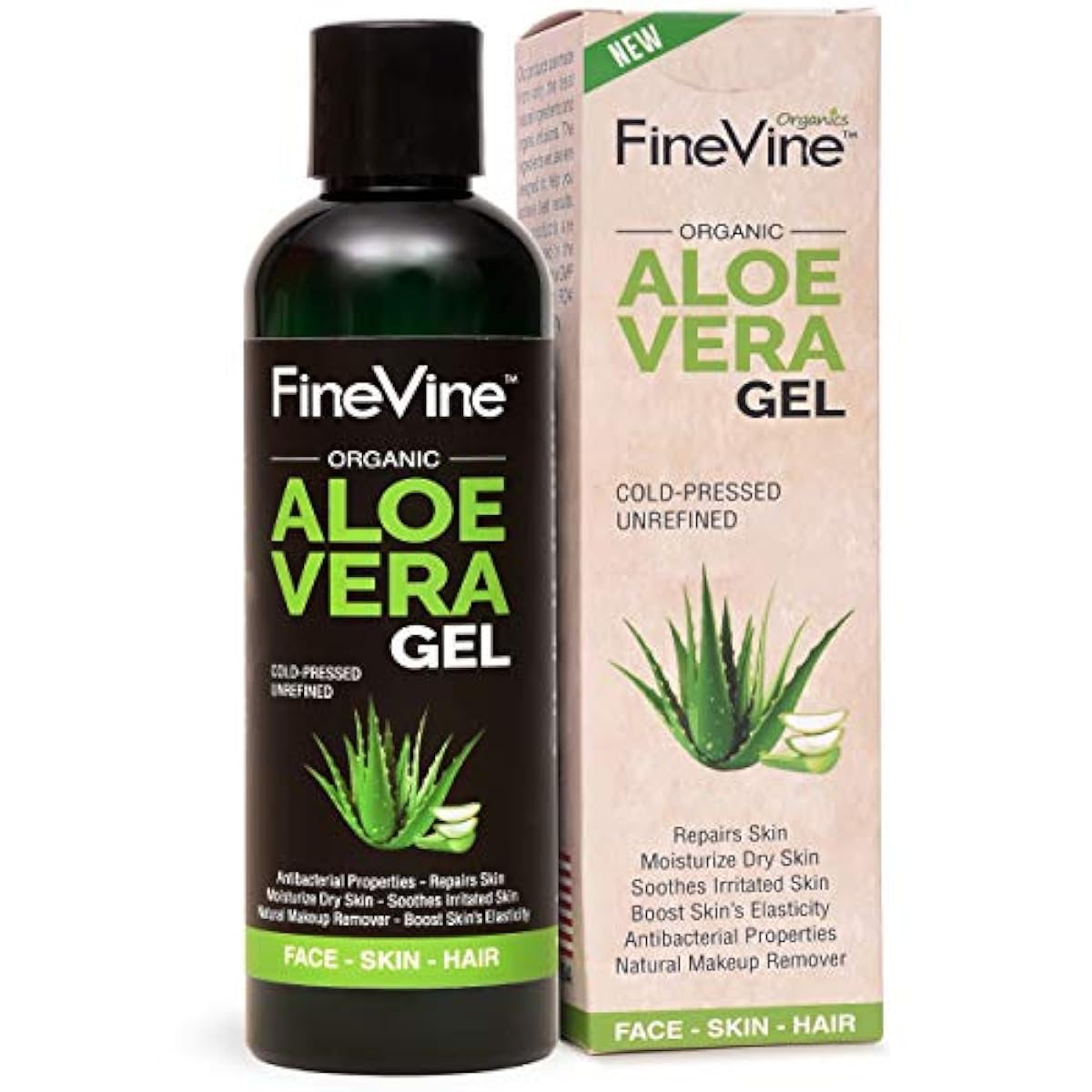 Best Aloe Vera Gel Made In Usa For Skin Burn Sunburn Acne