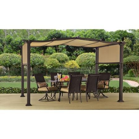 Steel Pergola Gazebo 12′ x 10′ Outdoor Patio Shelter