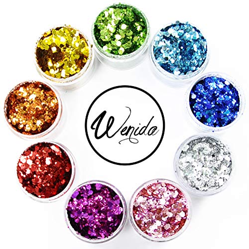 Glitter Wenida Holographic Cosmetic Festival Chunky Body Glitter for Nail Hair Face - Thumbnail 5