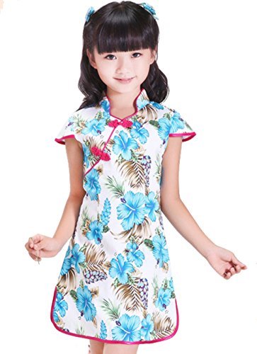 Cinda Clothing Little Girls' Super Cute Cotton Qi Pao Cheongsams