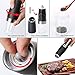 AmuseWit Gravity Electric Salt and Pepper Grinder Set of 2 [White Light] Battery Operated Automatic Pepper and Salt Mills with Light,Adjustable Coarseness,One Handed Operation,Black