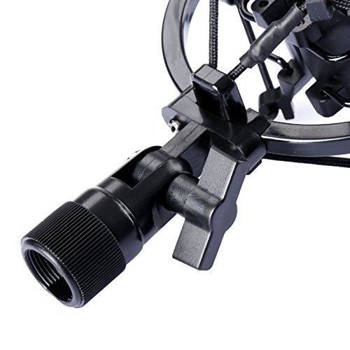 Dophee Condenser Microphone Shock Mount Stand Holder Clip Black