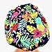 Womens Surgical Scrub Hat OR Nurse Cap European Style Blue Tropical Flamingo
