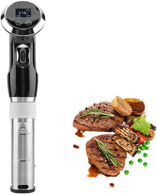 Jadpes Household Low-Temperature Slow Cooker, 1500W Sous Vide Cooker Immersion Circulator Cooker with Digital Display with Lid Lock, Dishwasher(EU)