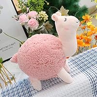 Smilesky Cute Alpaca Sheep Stuffed Animals Toys Plush Cuddly Soft Dolls Gifts Home Office Decorations Pink 10"