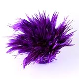 Ostart 50pcs Purple Rooster Feathers 7-10cm 3-4