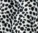 Velboa Fabric Faux Fake Animal Fur White and Black Dalmatian / 60" Wide/Sol.