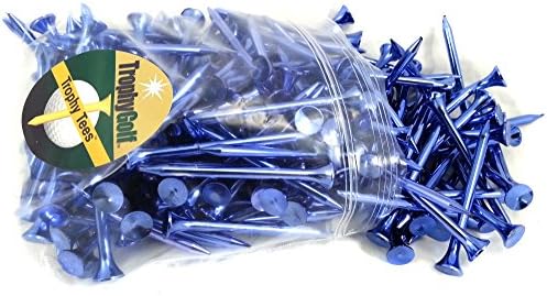 TROPHY GOLF 200 Bulk Shiny Tees, Blue