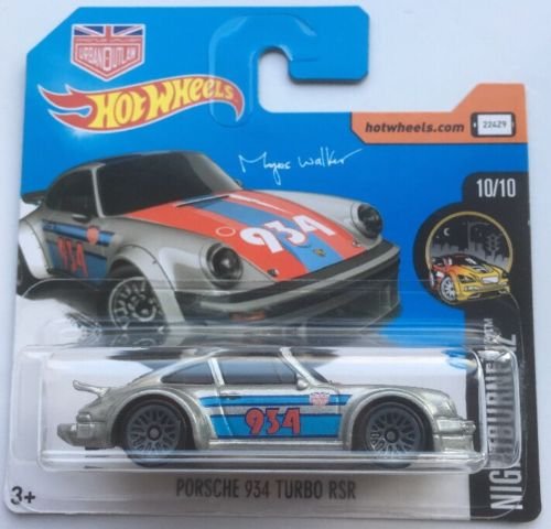 Hot Wheels 2017&nbsp;HW Night Burnerz Magnus Walker Porsche 934&nbsp;Turbo RSR Silver 68/365&nbsp;(Short Card)